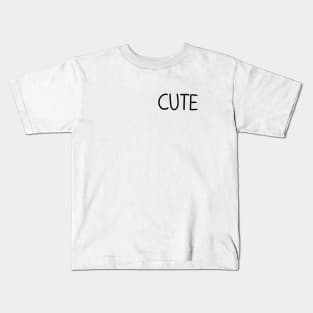 Cute Simple Black And White Text Design Kids T-Shirt